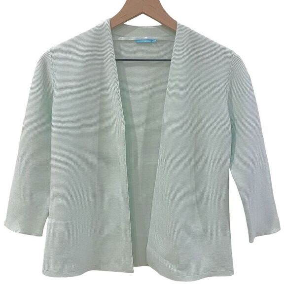 J. McLaughlin Sweaters - J. McLaughlin La Jolla Pastel Mint Green Open Front Ribbed Cardigan Sweater S